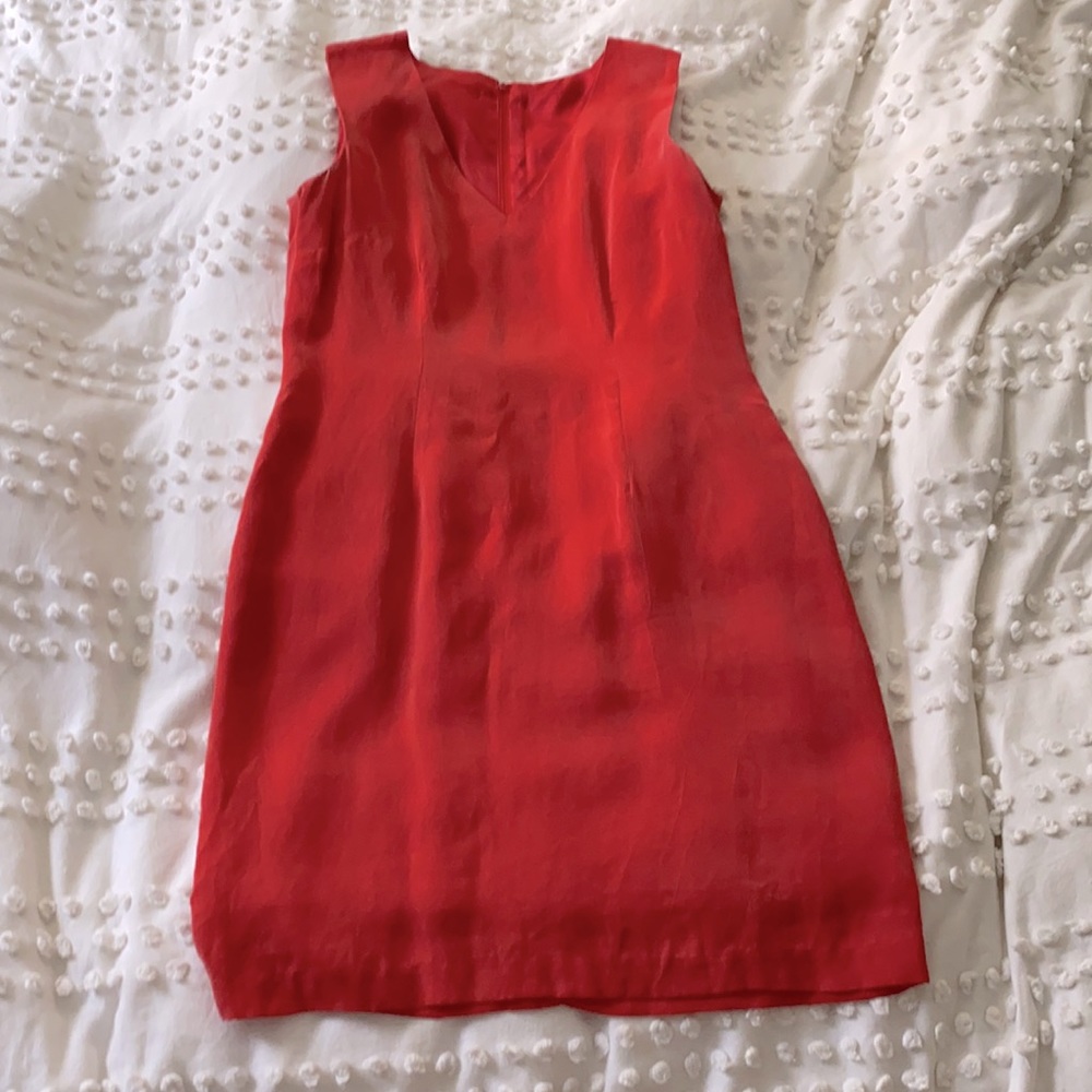 Vintage Red Silk Dress